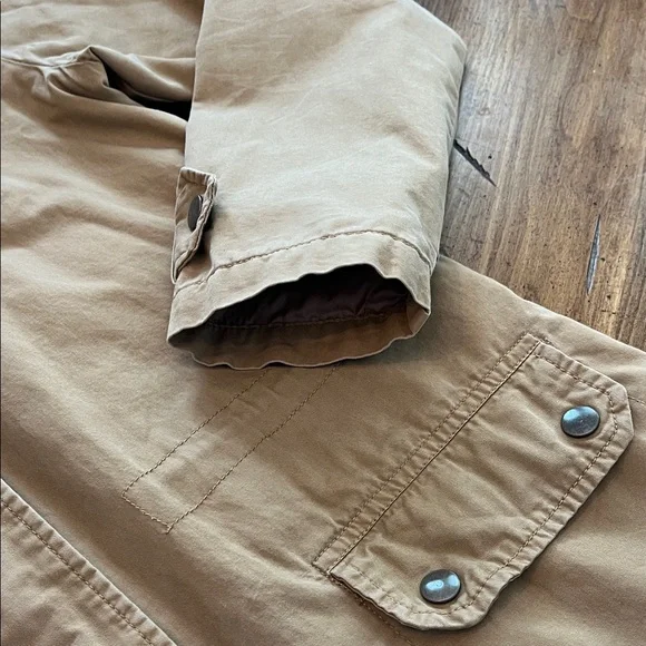 Forever 21 Tan Utility Jacket with Faux Fur Hood - Picture 8 of 16